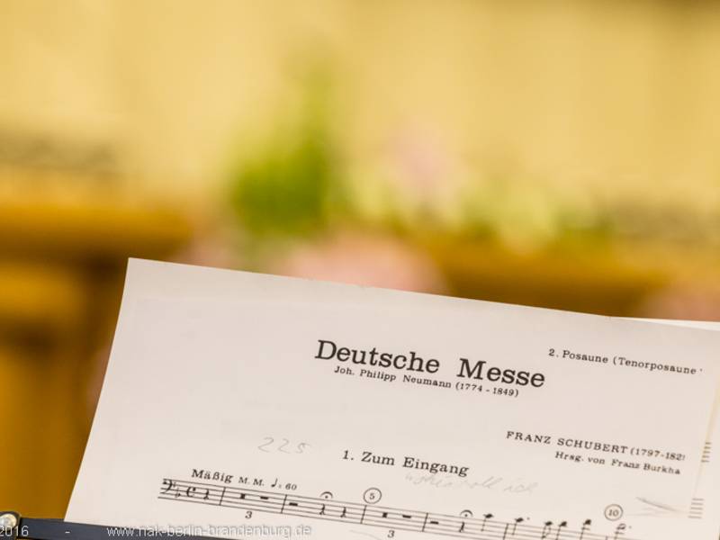 Mehrere Sätze aus Schuberts "Deutscher Messe" erklingen im Rahmen des Gottesdienstes