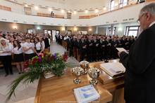 Gemeinsames Schlusslied am Ende des Gottesdienstes.