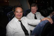 Auf der Rückfahrt: Bezirksältester Groo und Bischof Lasarew.