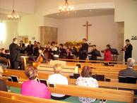 Auch instrumentale Klänge kommen im Erntedankgottesdienst zu Gehör