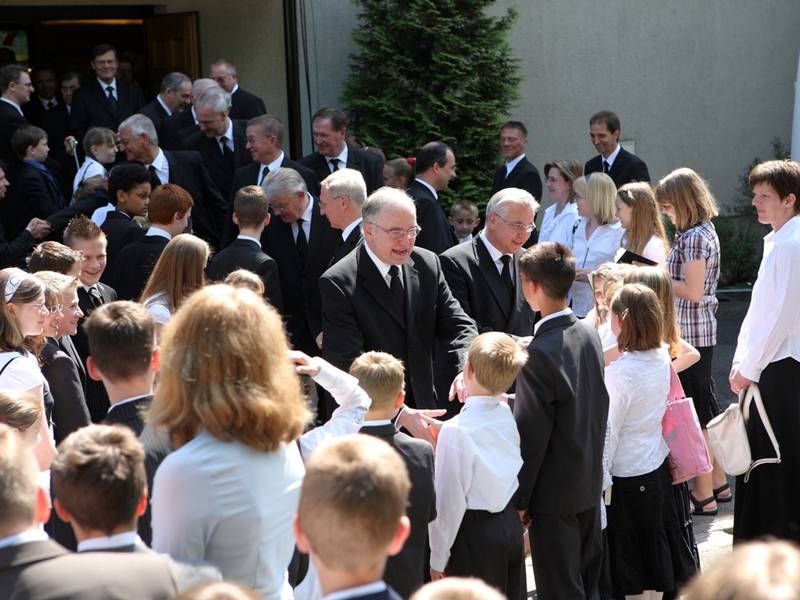 Verabschiedung nach dem Gottesdienst