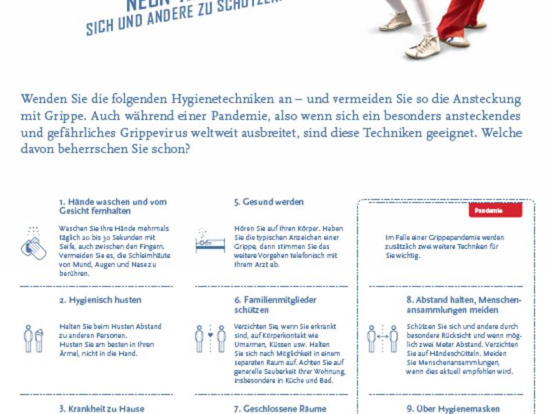 Plakat des Robert-Koch-Instituts mit Verhaltenshinweisen