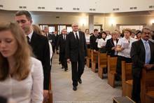 ...als der Gottesdienst beginnt.