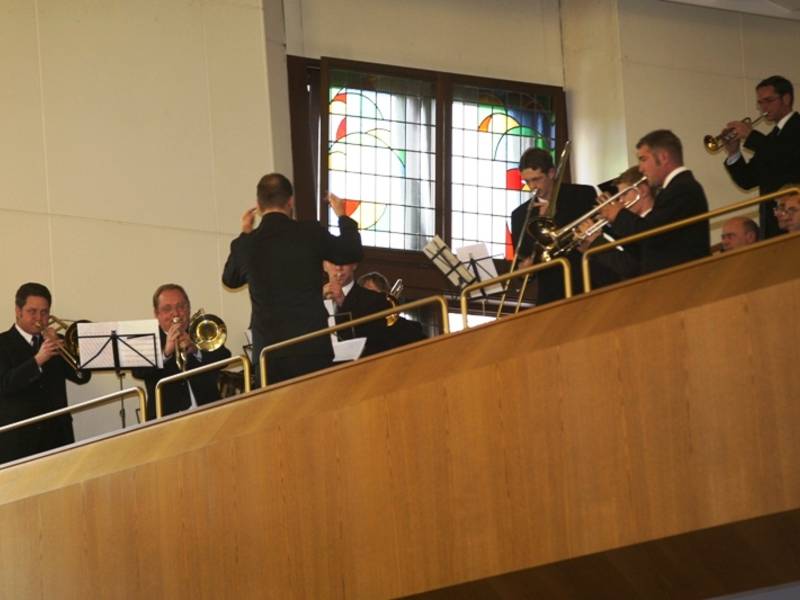 Musikalische Umrahmung durch ein Blechbläserensemble