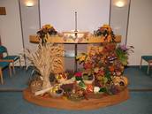 Erntedank, auch in Teltow mit besonderem Altarschmuck.