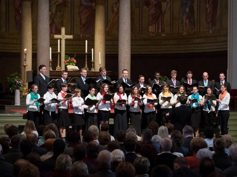 Der Jugendchor war das kleinste Ensemble, das an diesem Abend auftrat.