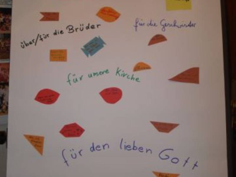 Sonntag, Schaubild der Kinder „Wofür ich dankbar bin“