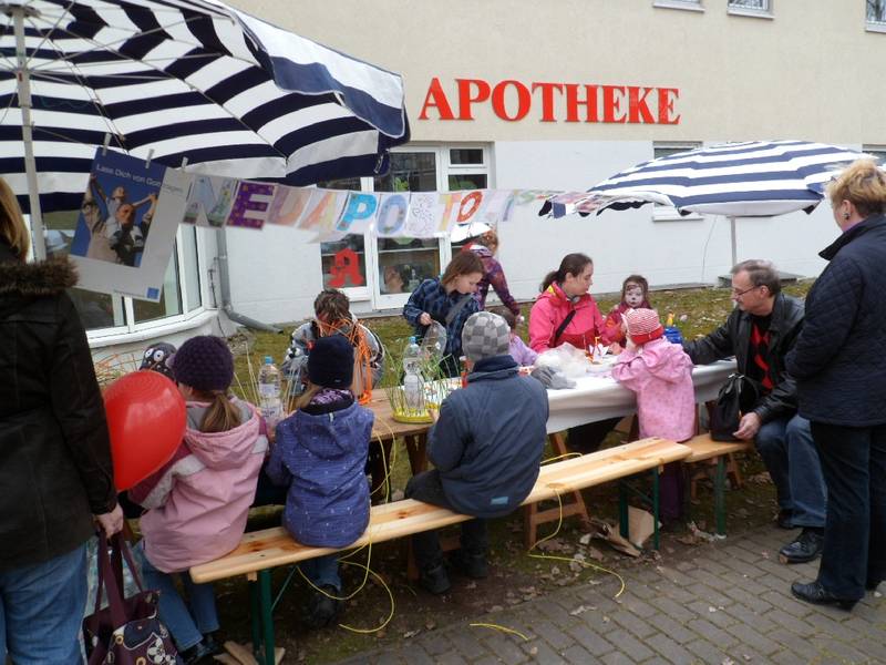 Die Gemeinde hat beim Rathausfest einen Stand.