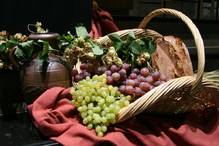 Brot und Wein fanden ebenso ihren Platz...