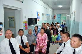In der Krankenstation findet der Gottesdienst statt